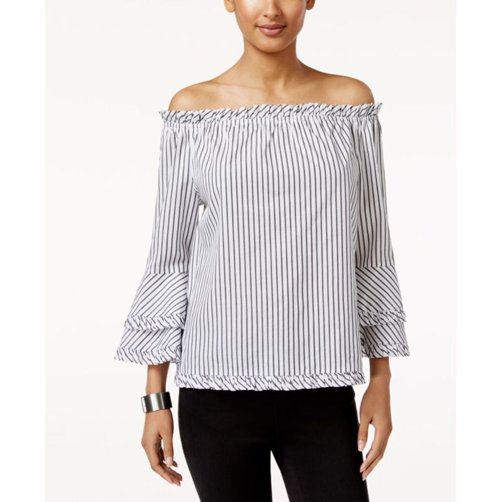 Eci Ruffled Off The Shoulder Top